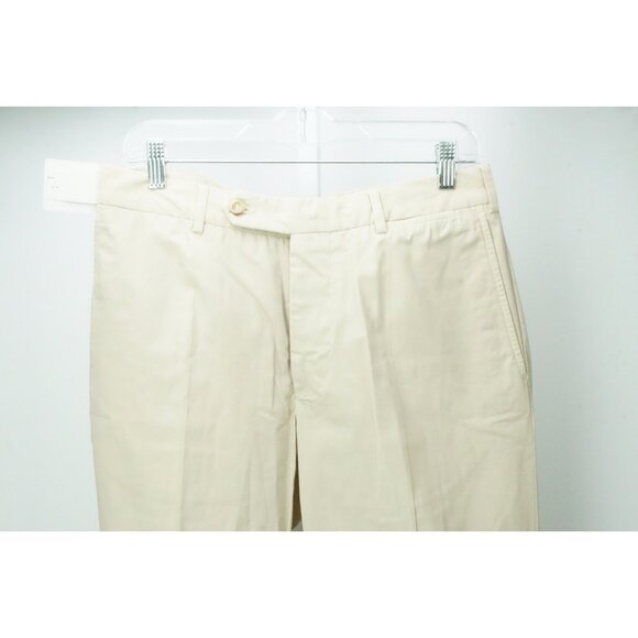 Burberry Beige Khaki Brown 100% Cotton Mens Pants Trousers Sz 48 EU NEW